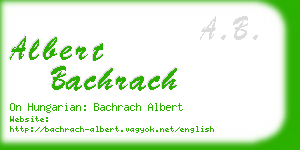 albert bachrach business card